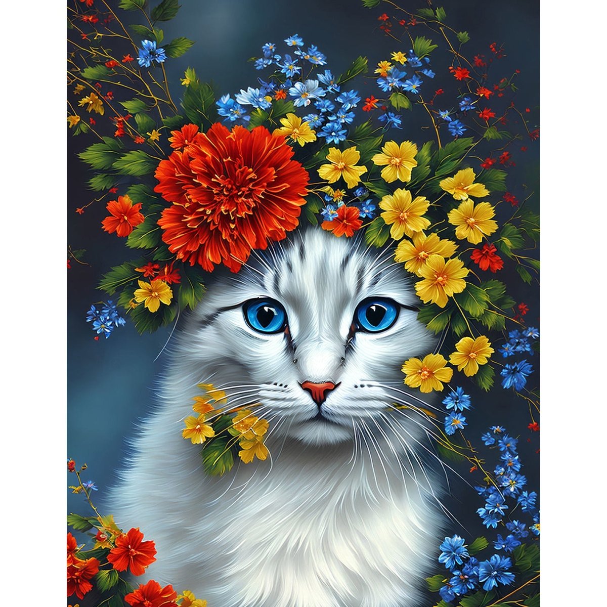 Paint By Numbers Adults Colorful Cat DIY Painting Kit 40x50CM