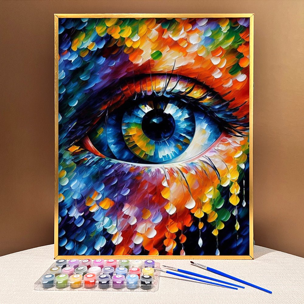 Canvas Wall Art – Vibrant Acrylic Eye Abstract Painting – B1272 - Fancy  Artwork