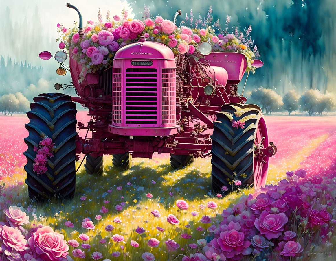 Farmland Tractor - Paint By Numbers - Painting By Numbers