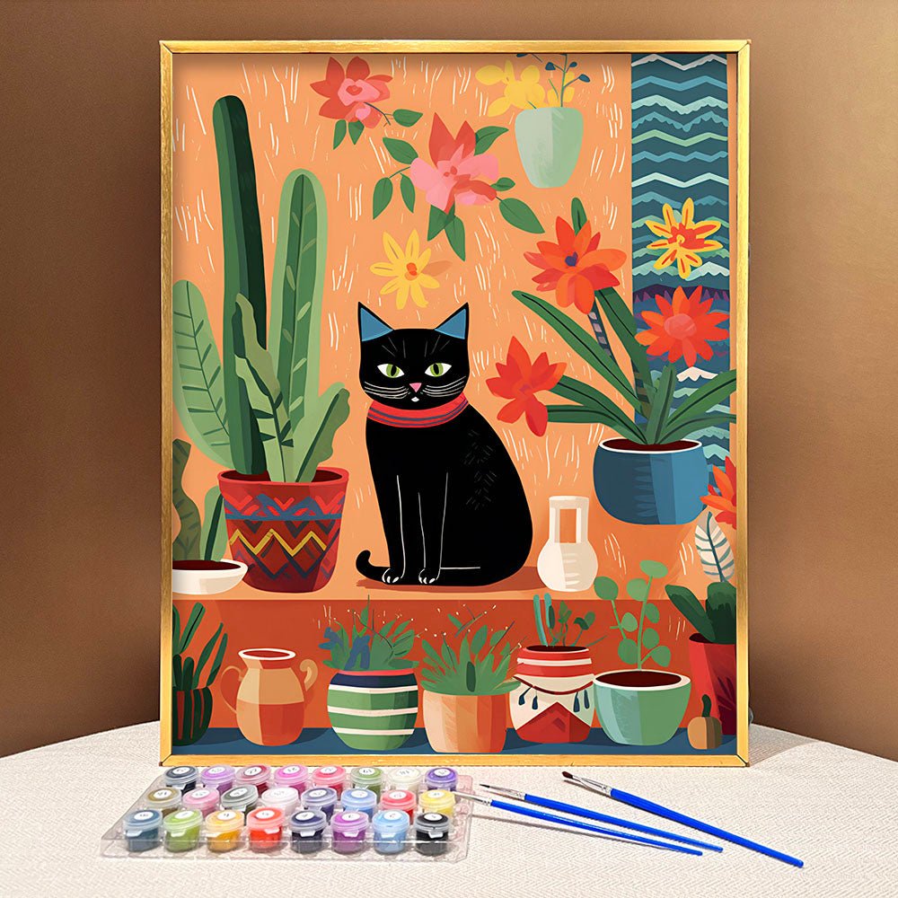Cat's Oasis' by ArtVibe™ | Original Paint by Numbers