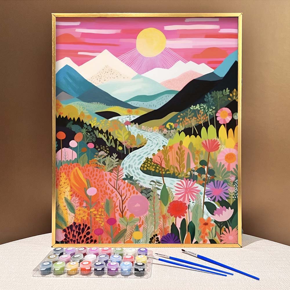 "Colorful Mountains" Series by ArtVibe™ #01 - 'Susurrus' | Original Paint by Numbers - ArtVibe Paint by Numbers