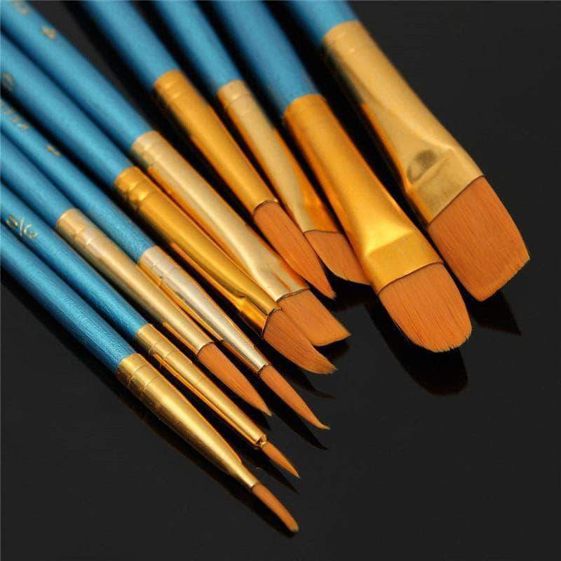 Extra 10 Pcs High Quality Paint Brushes - ArtVibe Paint by Numbers