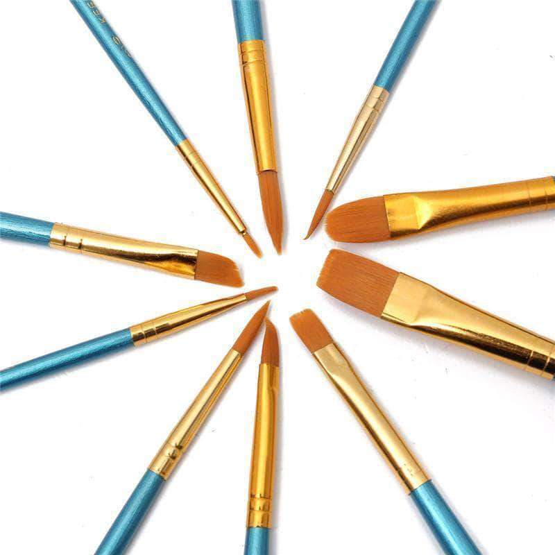 Extra 10 Pcs High Quality Paint Brushes - ArtVibe Paint by Numbers