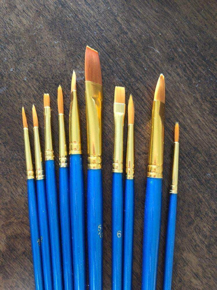 Extra 10 Pcs High Quality Paint Brushes - ArtVibe Paint by Numbers