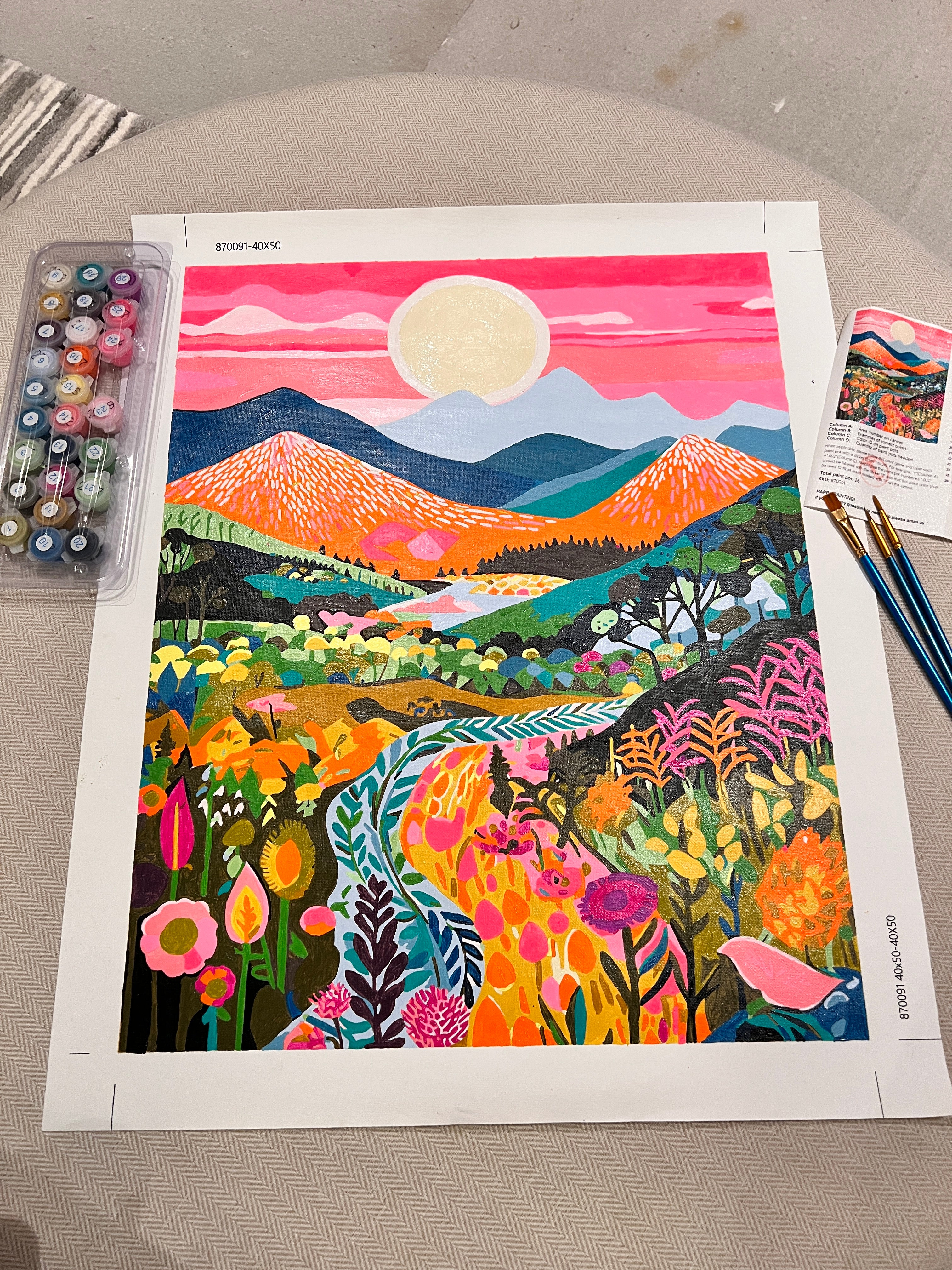 Load video: Colorful Mountain Series by ArtVibe - Original Paint by Numbers