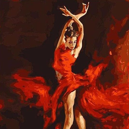 ArtVibe™ DIY Painting By Numbers - Ballet Dancer On Fire (16"x20" / 40x50cm) - ArtVibe Paint by Numbers