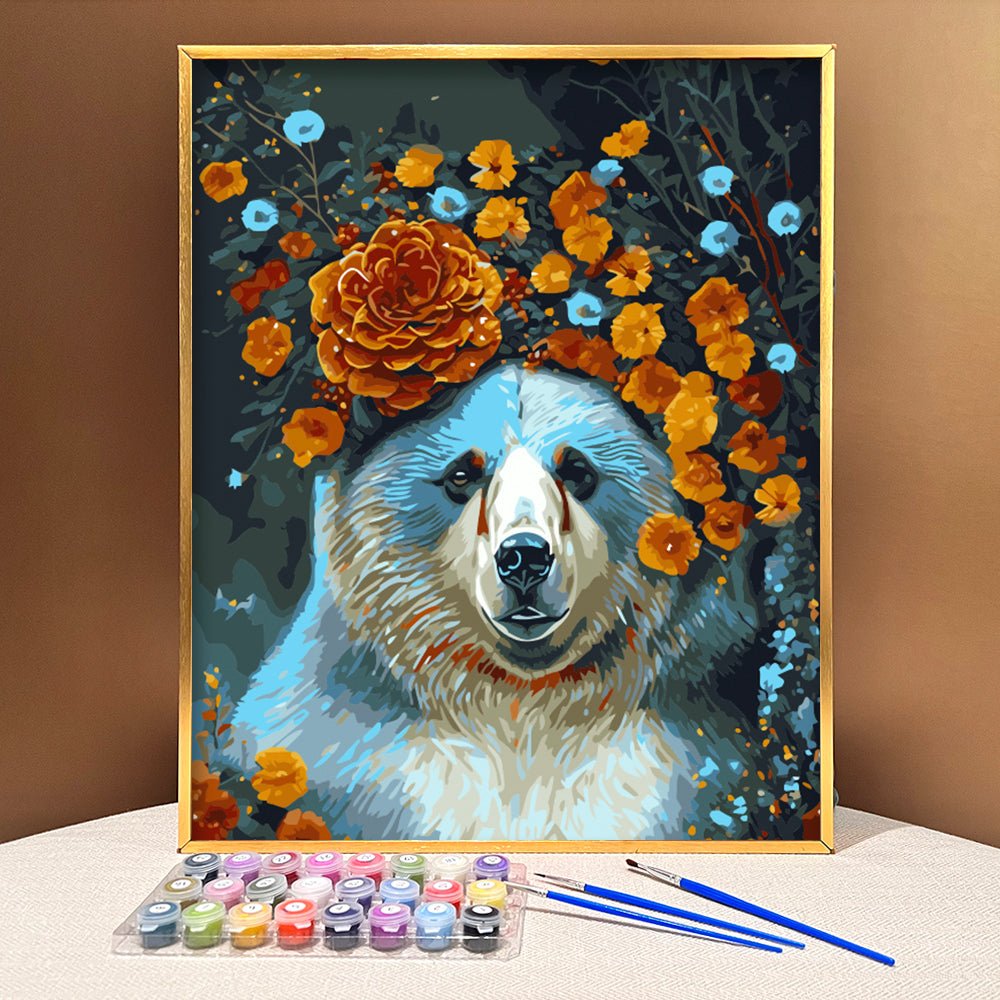 Abstract Bear Painting  Art Of Paint By Numbers