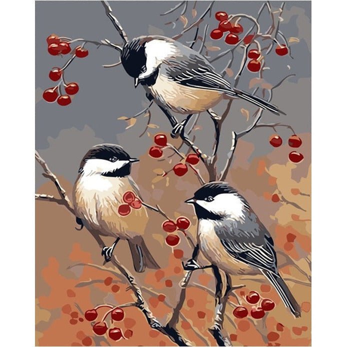 ArtVibe™ DIY Painting By Numbers - Birds On A Branch(16"x20" / 40x50cm) - ArtVibe Paint by Numbers