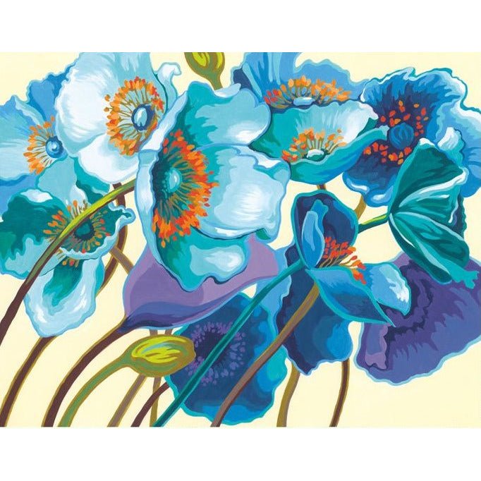 ArtVibe™ DIY Painting By Numbers - Blue Flower (16"x20" / 40x50cm) - ArtVibe Paint by Numbers