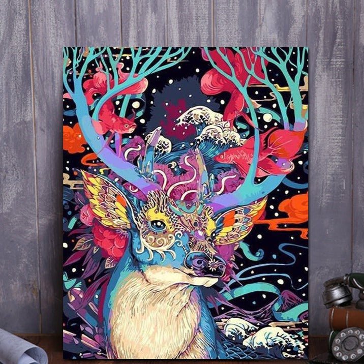 ArtVibe™ DIY Painting By Numbers - Christmas Deer (16"x20" / 40x50cm) - ArtVibe Paint by Numbers