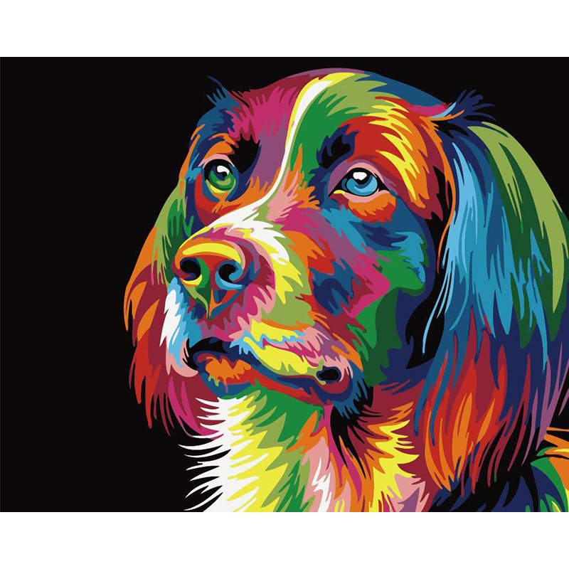 ArtVibe™ DIY Painting By Numbers -Colorful Dog (16"x20" / 40x50cm) - ArtVibe Paint by Numbers