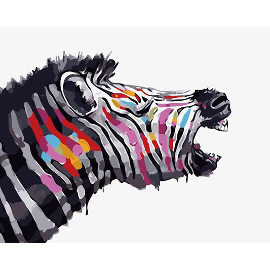 ArtVibe™ DIY Painting By Numbers - Cool Zebra (16"x20" / 40x50cm) - ArtVibe Paint by Numbers
