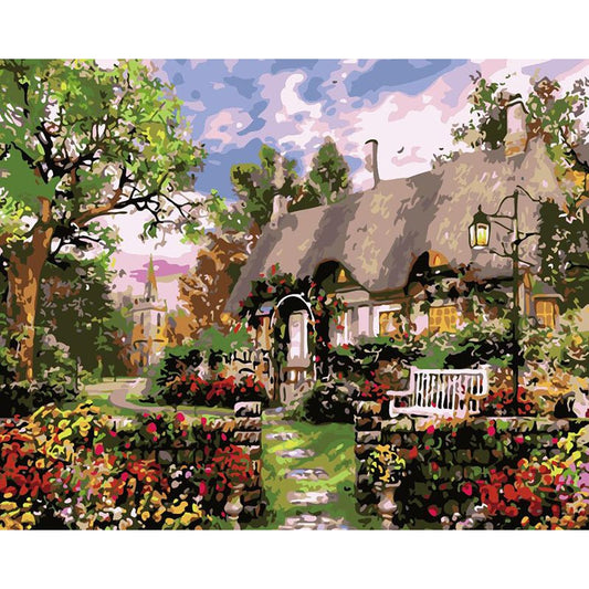 ArtVibe™ DIY Painting By Numbers - Cottage(16"x20" / 40x50cm) - ArtVibe Paint by Numbers