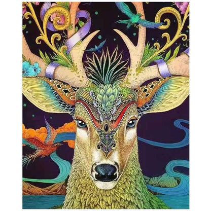 ArtVibe™ DIY Painting By Numbers - Deer Head (16"x20" / 40x50cm) - ArtVibe Paint by Numbers