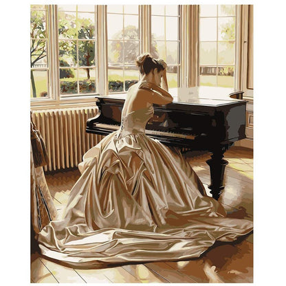 ArtVibe™ DIY Painting By Numbers - Elegant Piano Woman (16"x20" / 40x50cm) - ArtVibe Paint by Numbers
