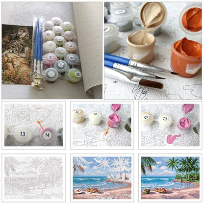 Acrylic Painting Set Paint By Numbers For Adults Diy Girls - Temu