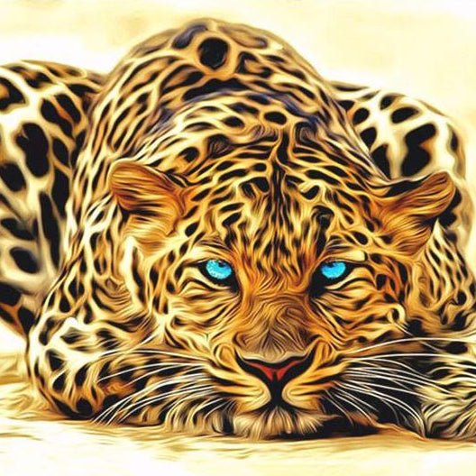 Docrafts Artiste Paint by Numbers (295 x 395mm) Resting Leopard