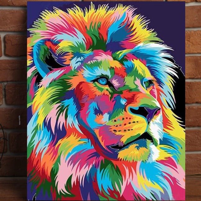 ArtVibe™ DIY Painting By Numbers - Lion (16"x20" / 40x50cm) - ArtVibe Paint by Numbers