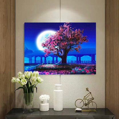 ArtVibe™ DIY Painting By Numbers - Moonlit Cherry (16"x20" / 40x50cm) - ArtVibe Paint by Numbers