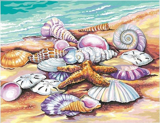 ArtVibe™ DIY Painting By Numbers -Shells (16"x20" / 40x50cm) - ArtVibe Paint by Numbers