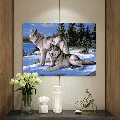 ArtVibe™ DIY Painting By Numbers - Wolf (16"x20" / 40x50cm) - ArtVibe Paint by Numbers