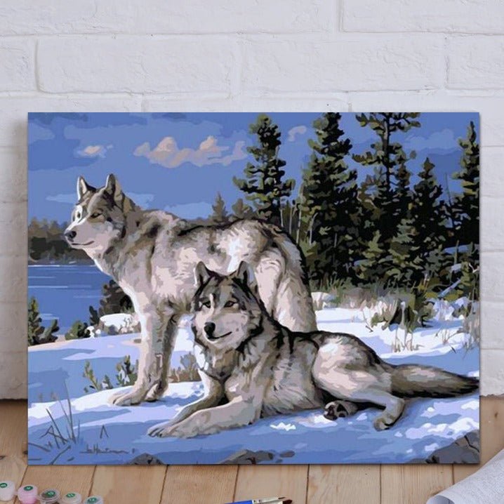 ArtVibe™ DIY Painting By Numbers - Wolf (16"x20" / 40x50cm) - ArtVibe Paint by Numbers