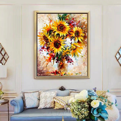 ArtVibe™ DIY Painting By Numbers - Yellow Sunflower (16"x20" / 40x50cm) - ArtVibe Paint by Numbers