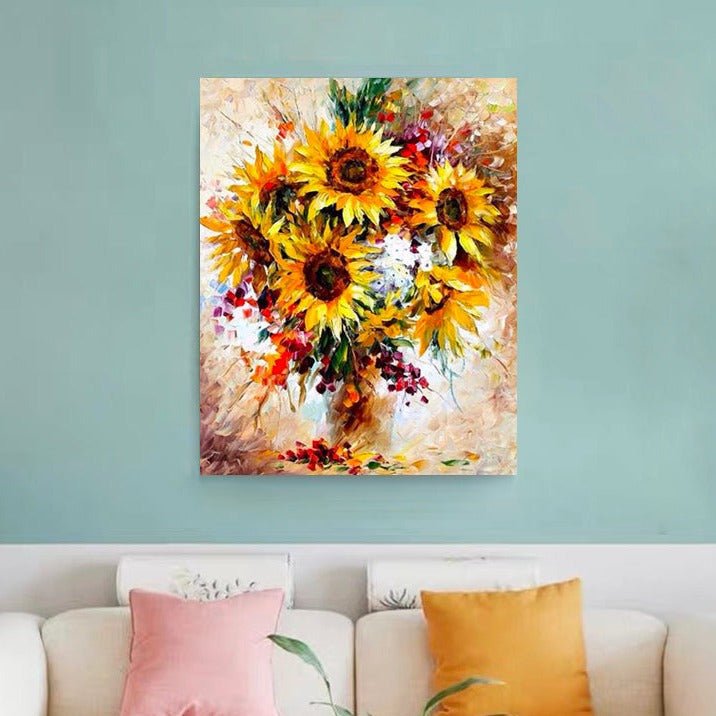 ArtVibe™ DIY Painting By Numbers - Yellow Sunflower (16"x20" / 40x50cm) - ArtVibe Paint by Numbers