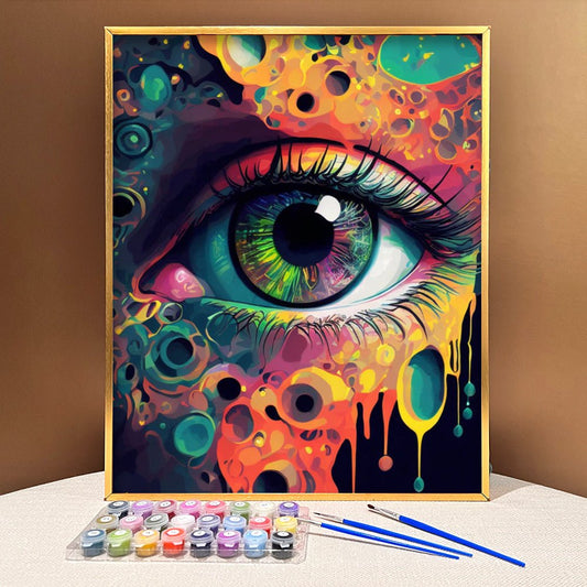 ArtVibe™ Mystical Eyes Collection (EXCLUSIVE) - Retro Futuristic Eye (16"x20") - ArtVibe Paint by Numbers