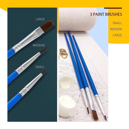Set of Miniature Paint Brushes – Custom Paint By Numbers