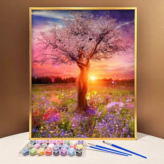 Bring the Beauty of Nature into Your Home with ArtVibe™ DIY Painting By Numbers - Goddess Tree (16x20" / 40x50cm), a Relaxing and Inspiring Art Experience - ArtVibe Paint by Numbers
