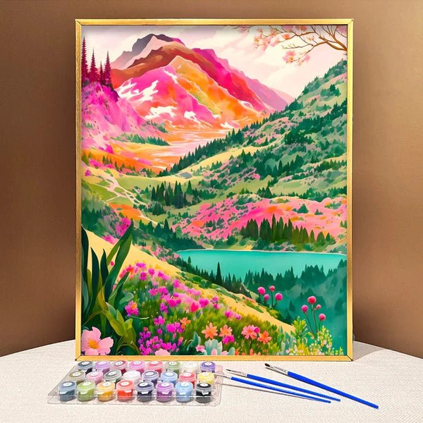 【Valentine's Day Sale】 Colorful Mountains Series by ColourMost™ #04 -  'Arcanum' | Original Paint by Numbers (16x20 / 40x50cm) | Also ship to  UK