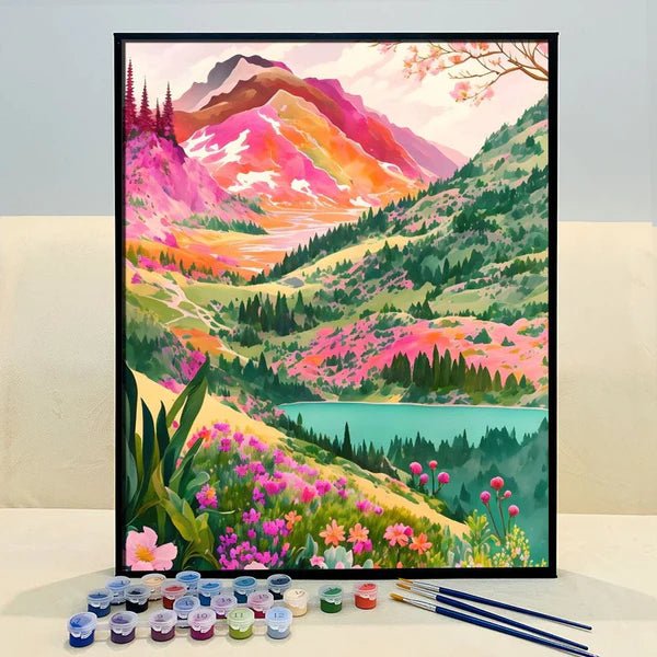 'Colorful Mountain' by ArtVibe™ Paint by Numbers: Your Ticket to Newbie Nirvana, Zen Zone and the Ultimate 'Wow!' Gift! - ArtVibe Paint by Numbers