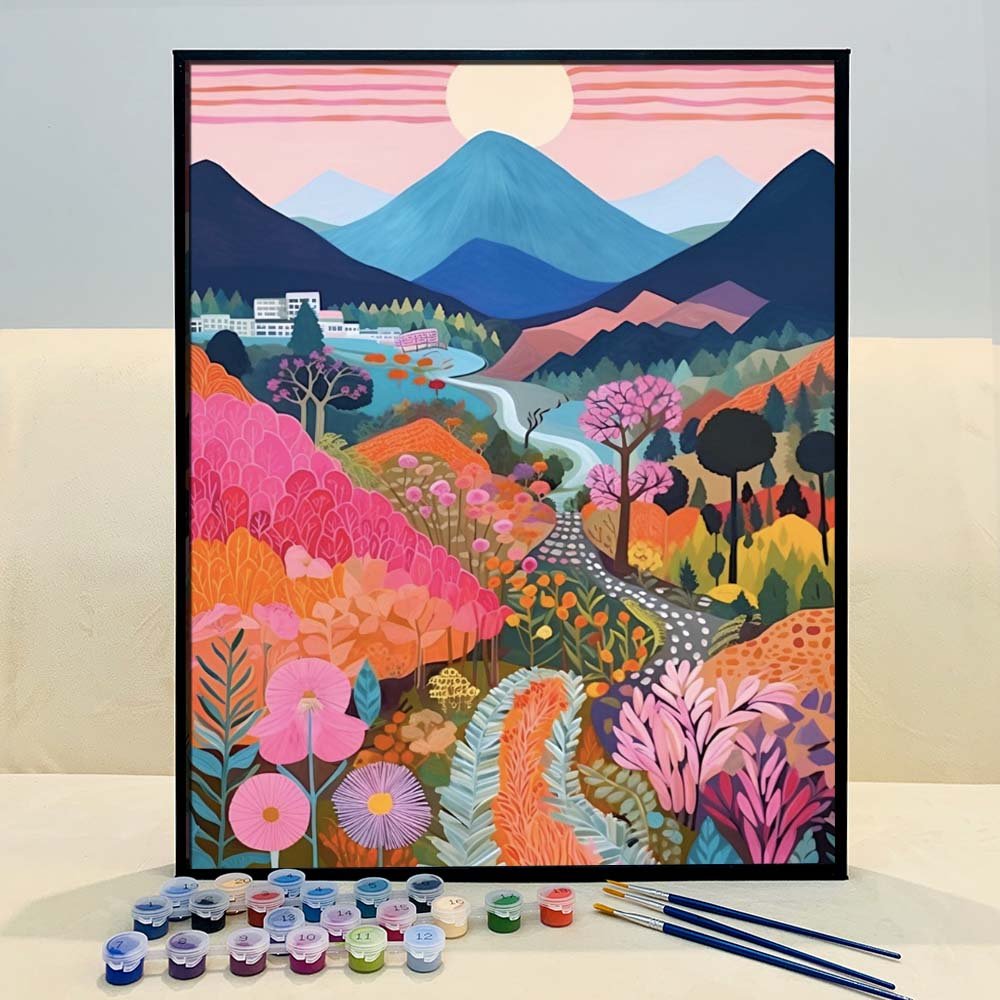 【New Year Sale】 Colorful Mountains Series by ColourMost™ #06 | Original  Paint by Numbers | Also ship to UK, CA, AU, and NZ