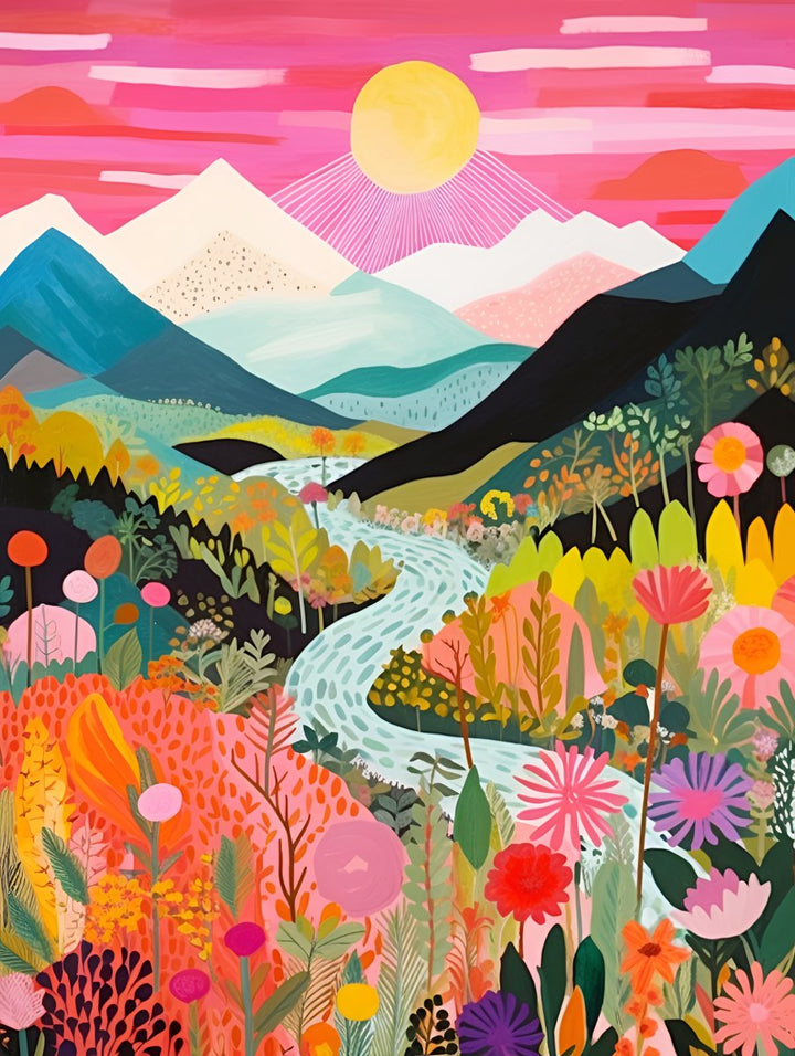 Colorful Mountains Original Paint by Numbers: Artistic Escape for All ...