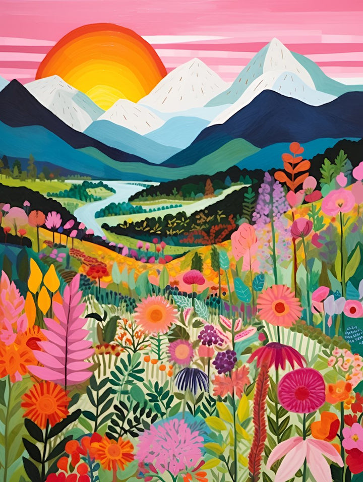 Colorful Mountains Original Paint by Numbers: Artistic Escape for All ...