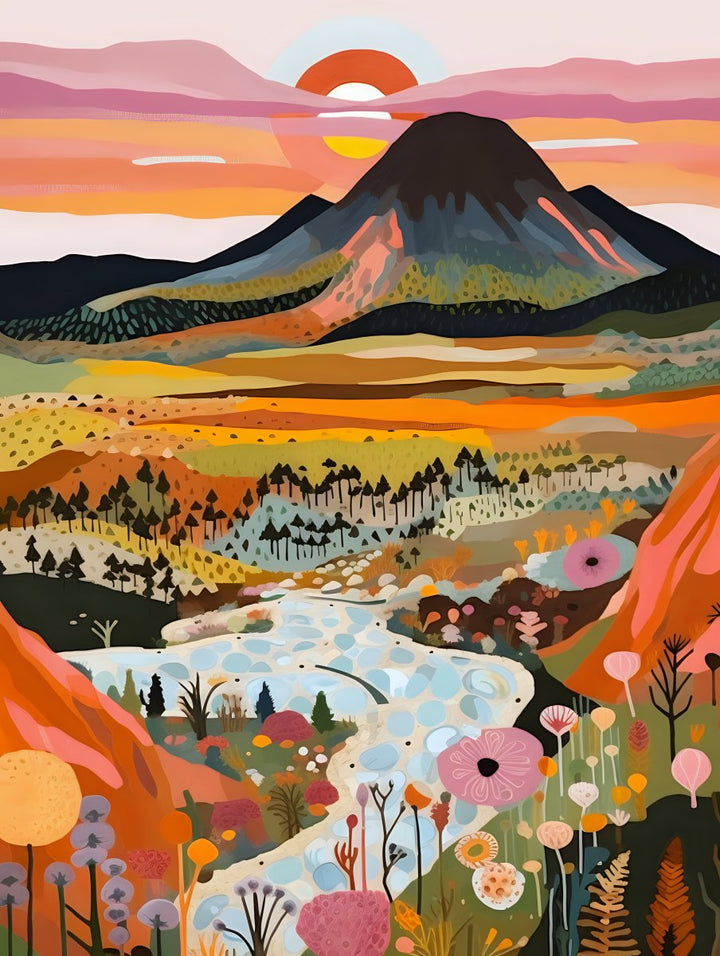 Colorful Mountains Original Paint by Numbers Artistic Escape for All