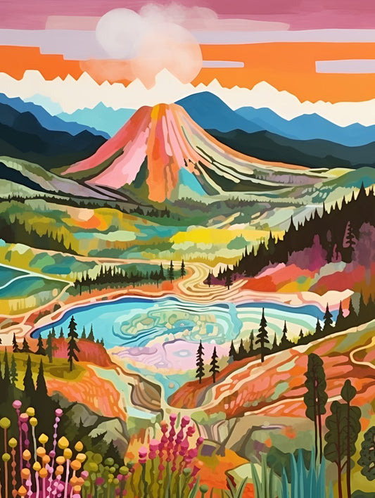"Colorful Yellowstone" Series by ArtVibe™ #30 | Original Paint by Numbers - ArtVibe Paint by Numbers
