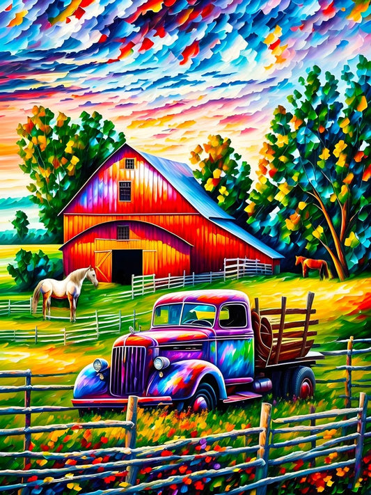Soulful Rural Escape: ArtVibe™ Rustic Rendezvous Collection (EXCLUSIVE) - Farmyard Fascination (16"x20"/40x50cm) - Unwind & Reconnect with Nature - ArtVibe Paint by Numbers