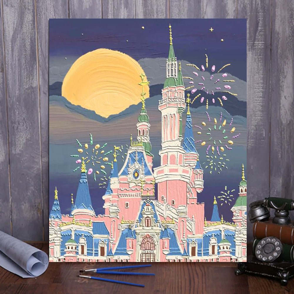 Unleash Your Imagination and Paint Your Own Fairy Tale: ArtVibe™ DIY Painting By Numbers Kit - Majestic Castle (16"x20"/40x50cm) - ArtVibe Paint by Numbers