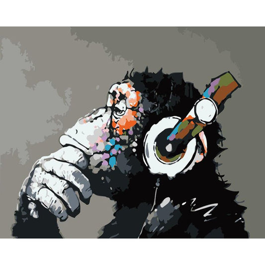 Unleash Your Playful Side with ArtVibe™ DIY Painting By Numbers - Cool Chimp (16"x20" / 40x50cm), A Fun and Joyful Art Adventure - ArtVibe Paint by Numbers