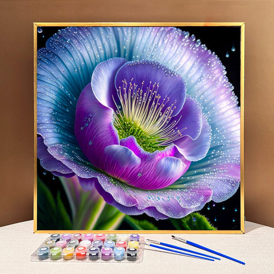 Unwind and Recharge with ArtVibe™ DIY Painting By Numbers (EXCLUSIVE) - Dewy Lisianthus (16"x16"/40x40cm) - ArtVibe Paint by Numbers